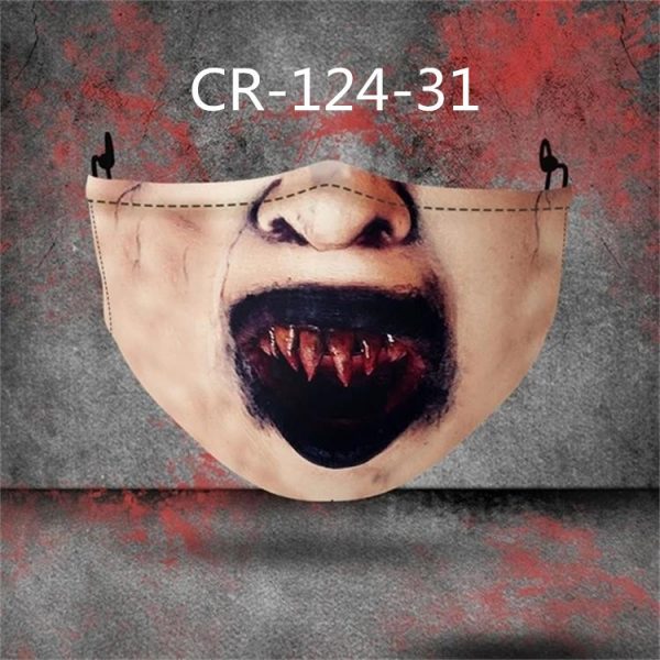 Halloween 3D Printed Outdoor Protective Dust And Haze Mask