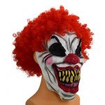 Halloween Redhead Big Mouth Clown Latex Mask