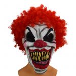 Halloween Redhead Big Mouth Clown Latex Mask