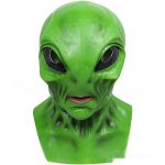Halloween Party Green Alien Latex Mask