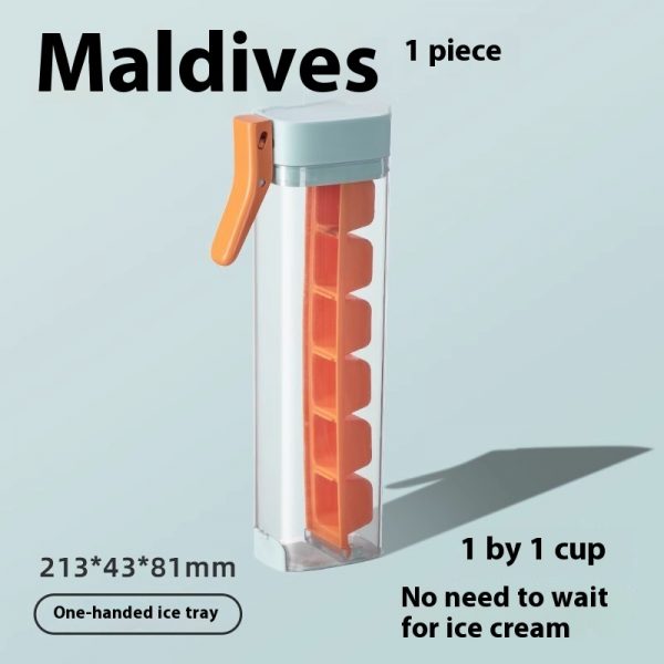 Ice Cube Mold Household Ice Maker Food Grade Press Ice Tray Ice Cube Maker Ice Tray Mold With Storage Box Kitchen Gadget