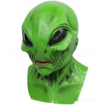 Halloween Party Green Alien Latex Mask