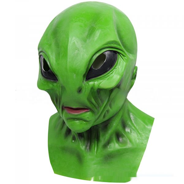 Halloween Party Green Alien Latex Mask