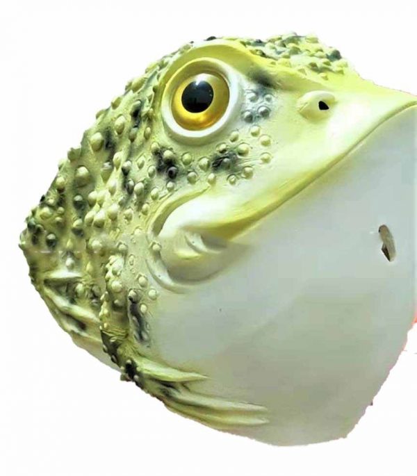 Halloween Animal Headgear Latex Golden Toad Mask