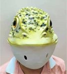 Halloween Animal Headgear Latex Golden Toad Mask