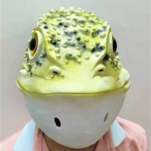 Halloween Animal Headgear Latex Golden Toad Mask