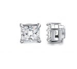 Fashion Square Titanium Steel Without Piercing Magnet Ear Studs