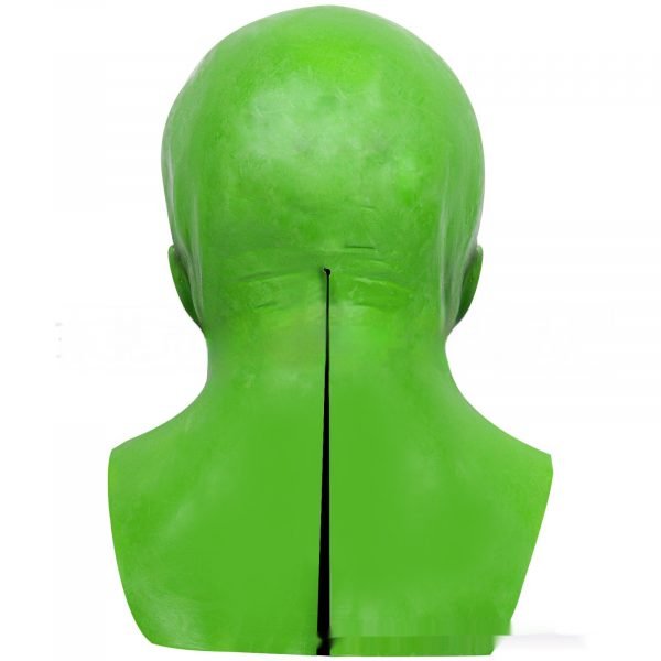 Halloween Party Green Alien Latex Mask