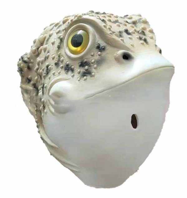 Halloween Animal Headgear Latex Golden Toad Mask