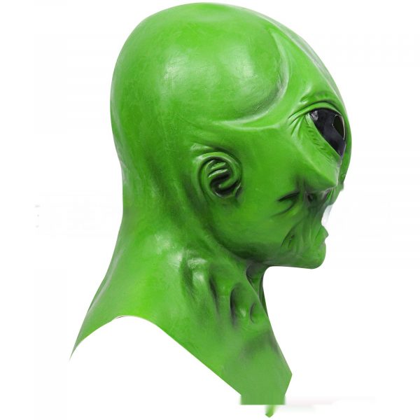 Halloween Party Green Alien Latex Mask