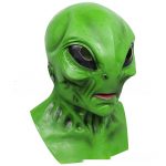 Halloween Party Green Alien Latex Mask