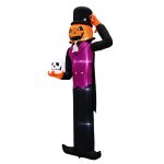 12ft Caped Pumpkin Man, Halloween Inflatable Decoration 12V